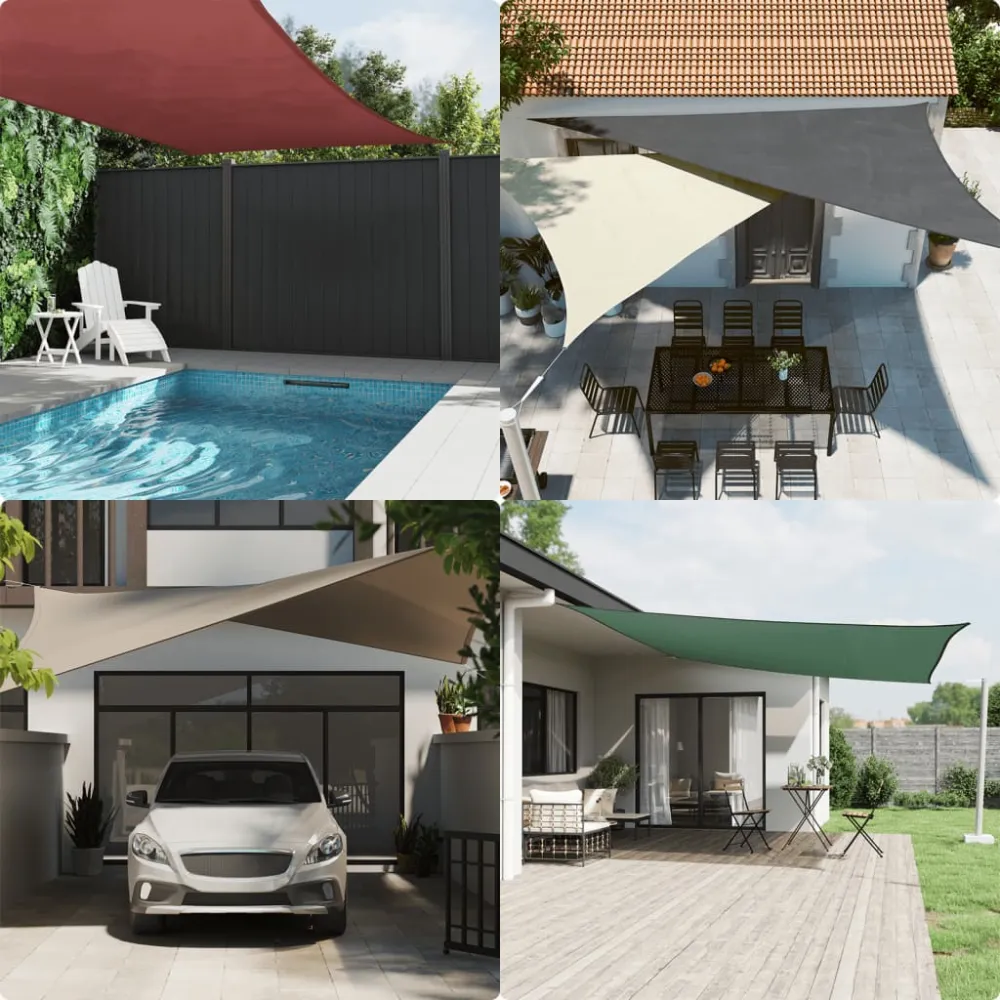 vidaXL toldo de vela poliéster oxford 100% arena 8x6 m
