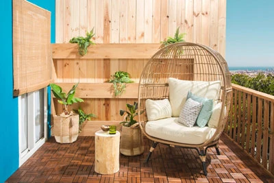 Abono Orgánico Premium Pack de 9 baldosas exterior madera de acacia 30x30 cm