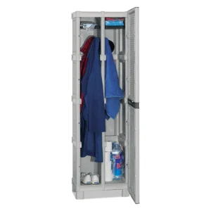 Armario de exterior Dberuatt, mueble de exterior de 1 puerta, Armario para lavanderí, 100% Made Italy, 50x39h172 cm, Gris...