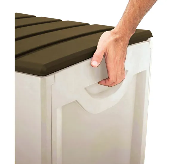 Encimera de Granito para Arcón para Exterior 340 Litros de Resina 118x53x57cm Thinia Home
