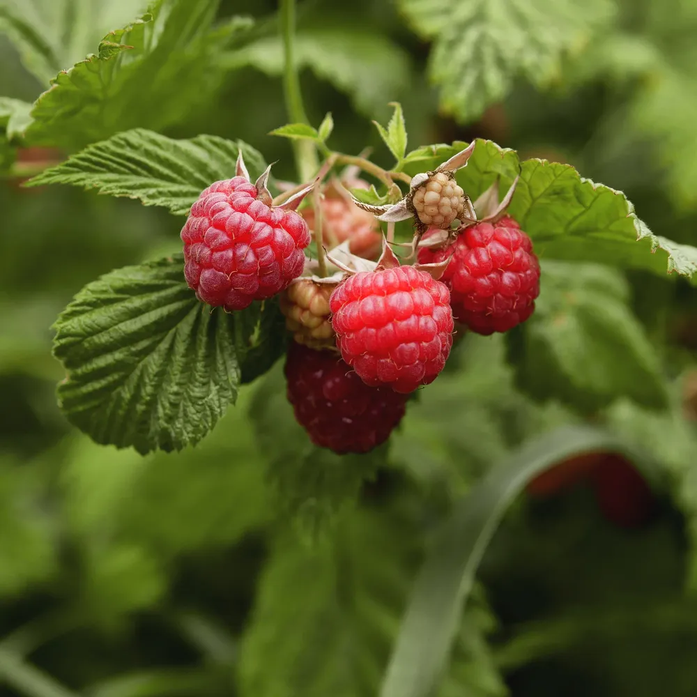Variedad de Jardín Frambuesa Roja 'Willamette' (Rubus idaeus)