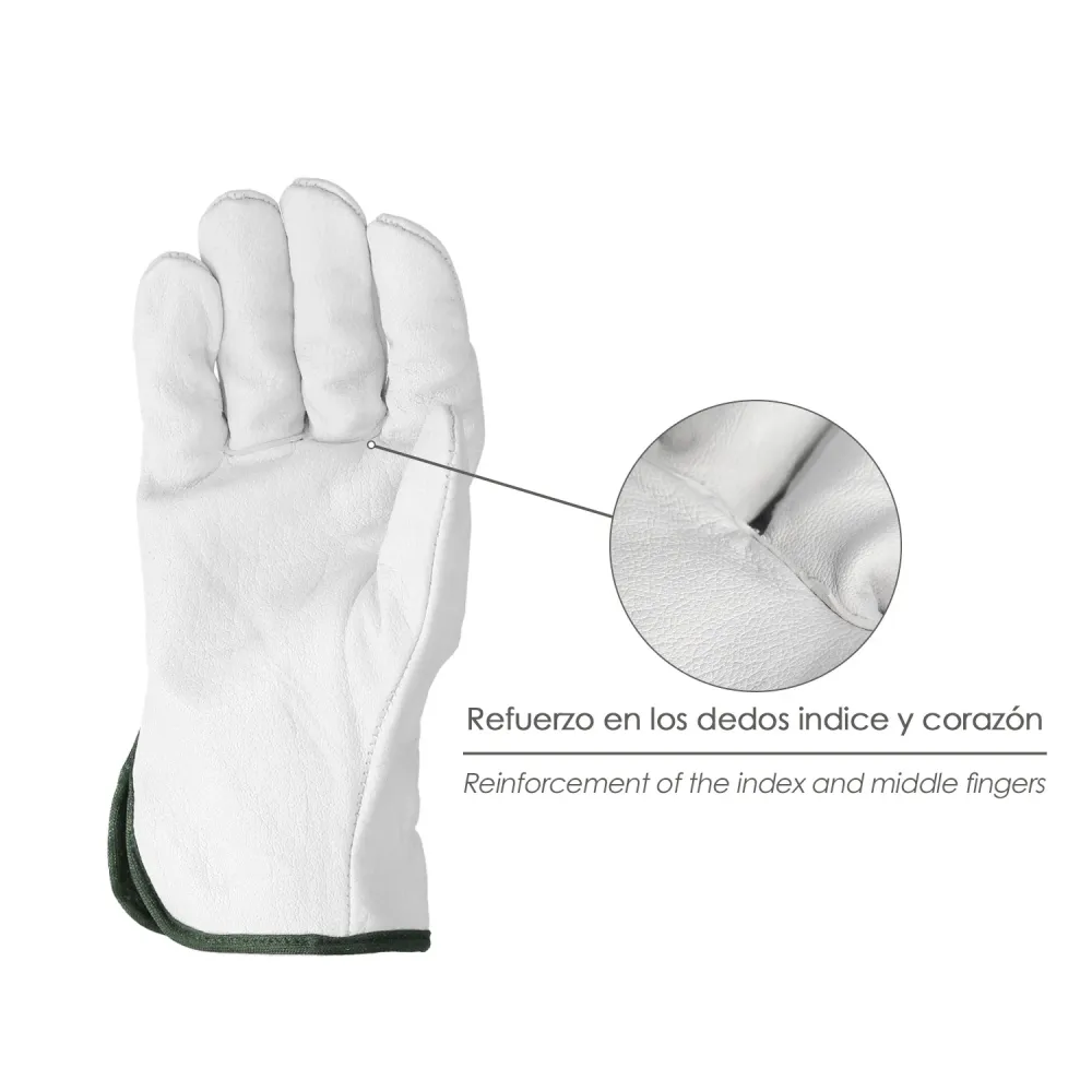 Protector Solar para Brazos Guantes De Trabajo De Piel Flor De Vacuno, Proteccion Laboral, Riesgos Mecanicos, Guantes De S...