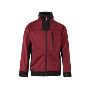 Velilla soft shell bicolor capucha xs granate jaspeado/negro