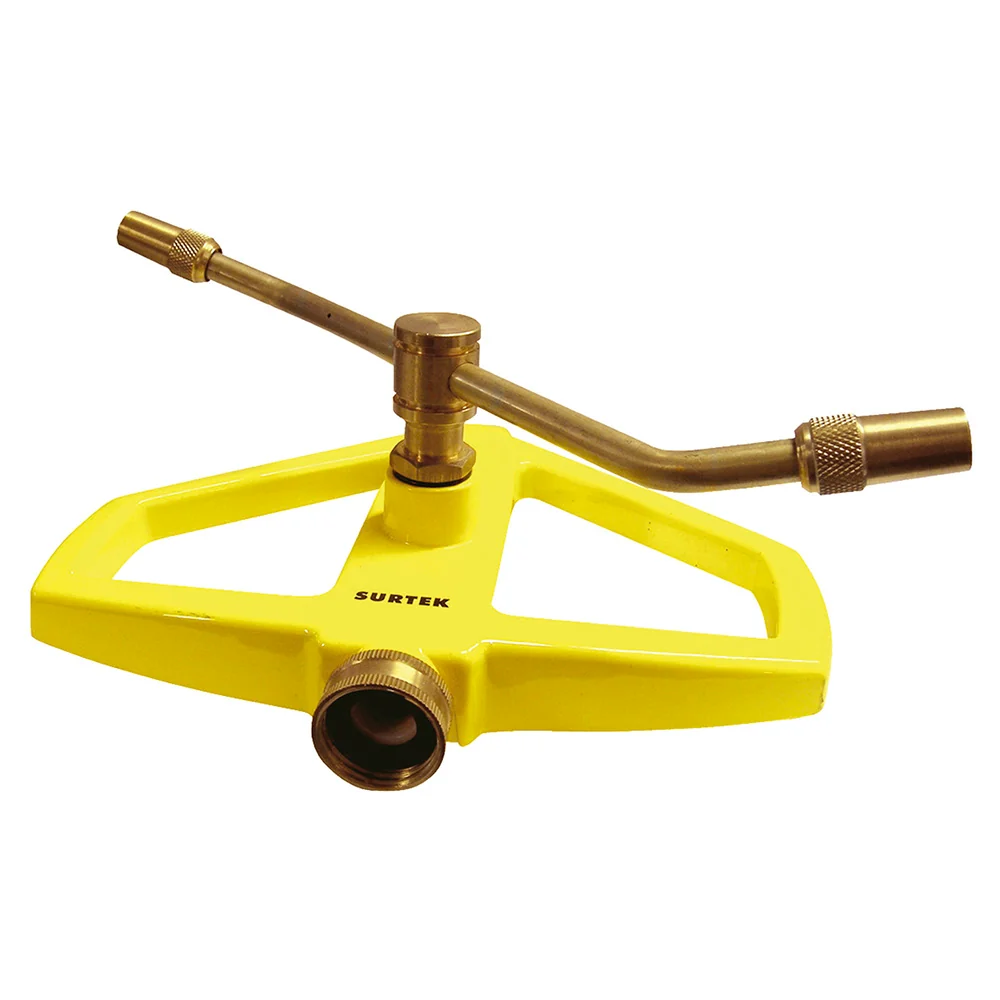 Aspersor estacionario con base metálica de 2 brazos 3/4" GHT Surtek para Jardines Grandes
