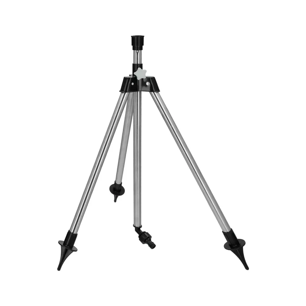 Tripode Para Aspersores Altura Regulable 55/90 Cm. Tomas Agua 1/2. Acero Cromado. Tripode Aspersores Jardineria con Instal...