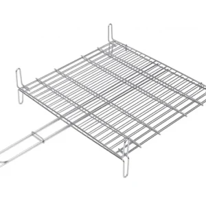 2682 PARRILLA DOBLE INOXIDABLE 35x40cm SAUVIC con Encendedor de Chispa