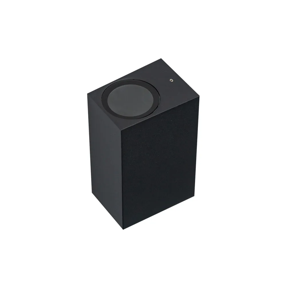 Apliques de pared rectangular para dos bombilla LED gu10 negro(apcgu10-1n) sin Humo ni Olor
