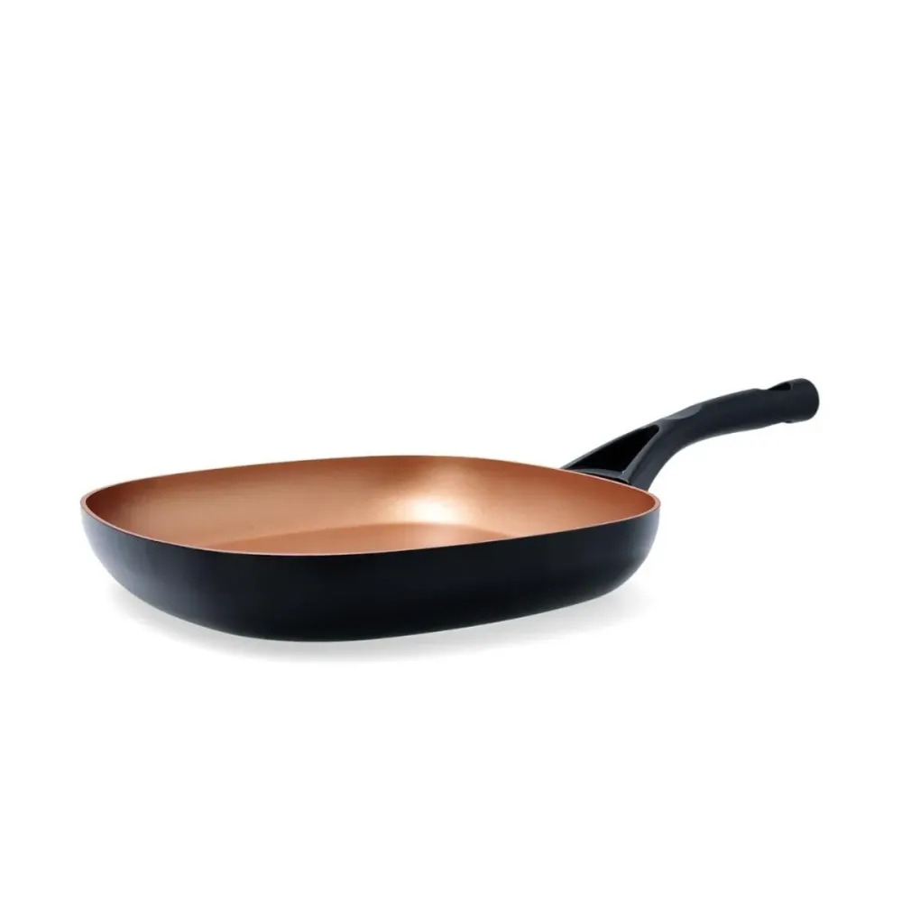 Asador Action Pyrex aluminio prensado negro/bronce 28 cm con Encendido Rápido