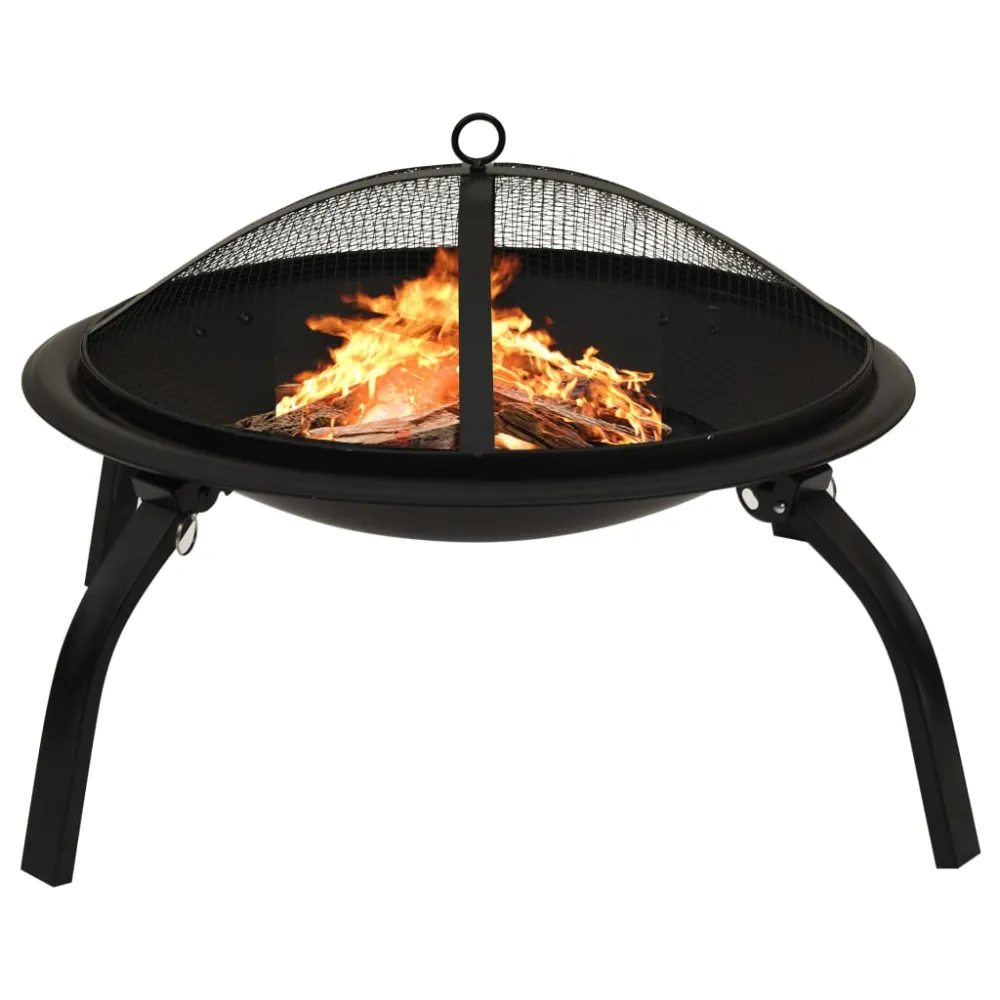 Brasero y barbacoa 2 en 1 con atizador acero 56x56x49 cm para Parrillas y Barbacoas
