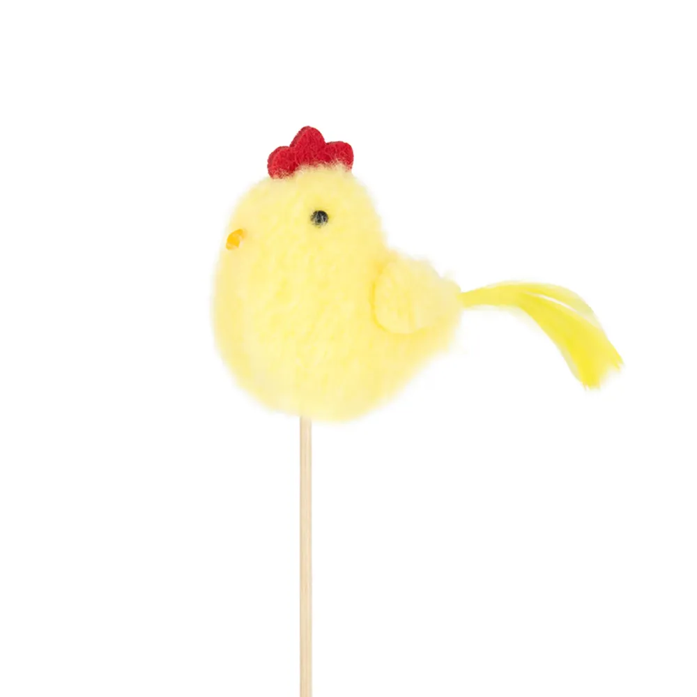 Encendedor Largo de Adornos de Pascua Pollo Amarillo en palo 1 ud.