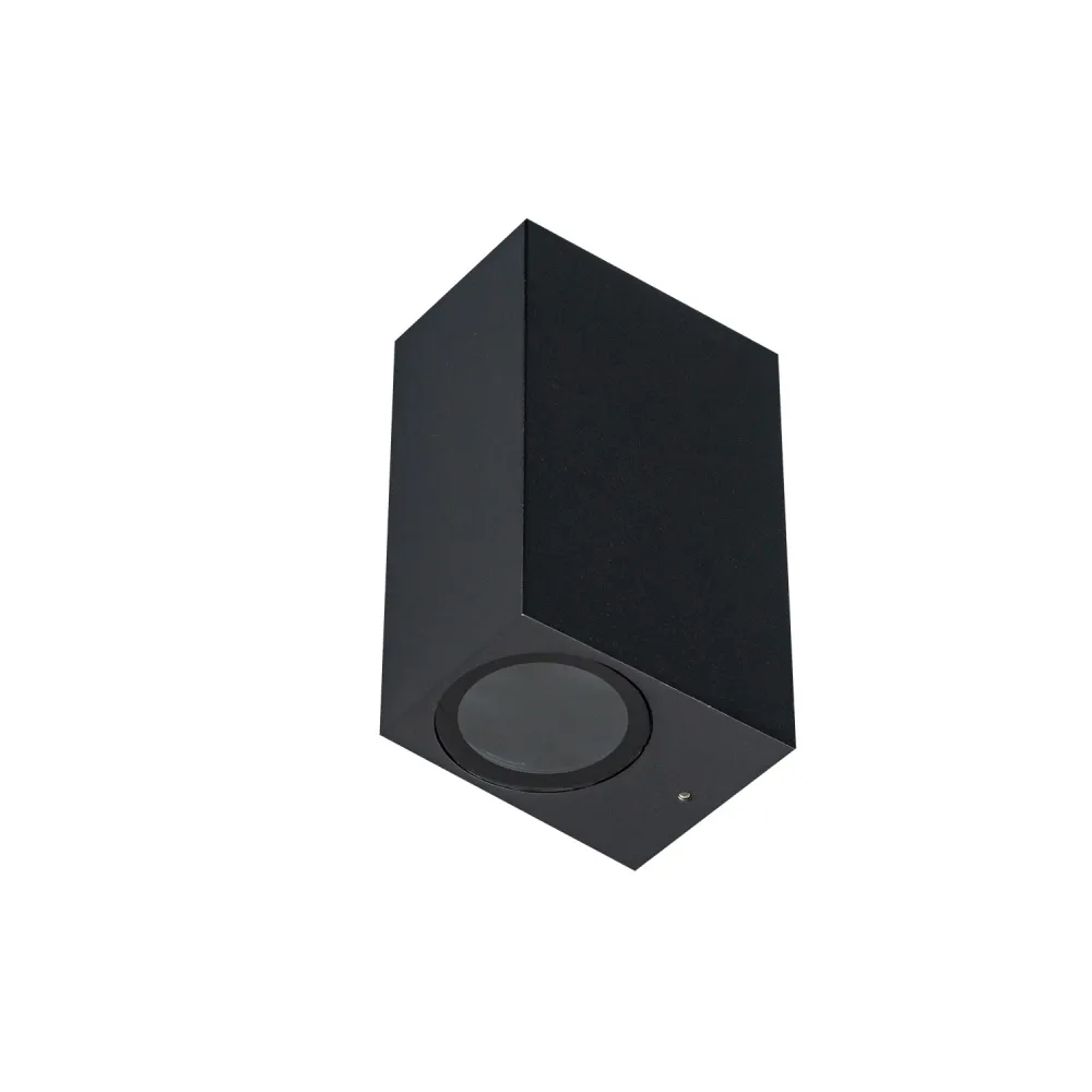 Encendedor Largo de Apliques de pared rectangular para dos bombilla LED gu10 negro(apcgu10-1n)