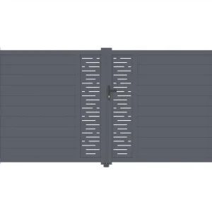 Encendedor Largo de Puerta abatible 3m arlberg al.180cm alu gris + 2 postes 20x20cm al.190cm