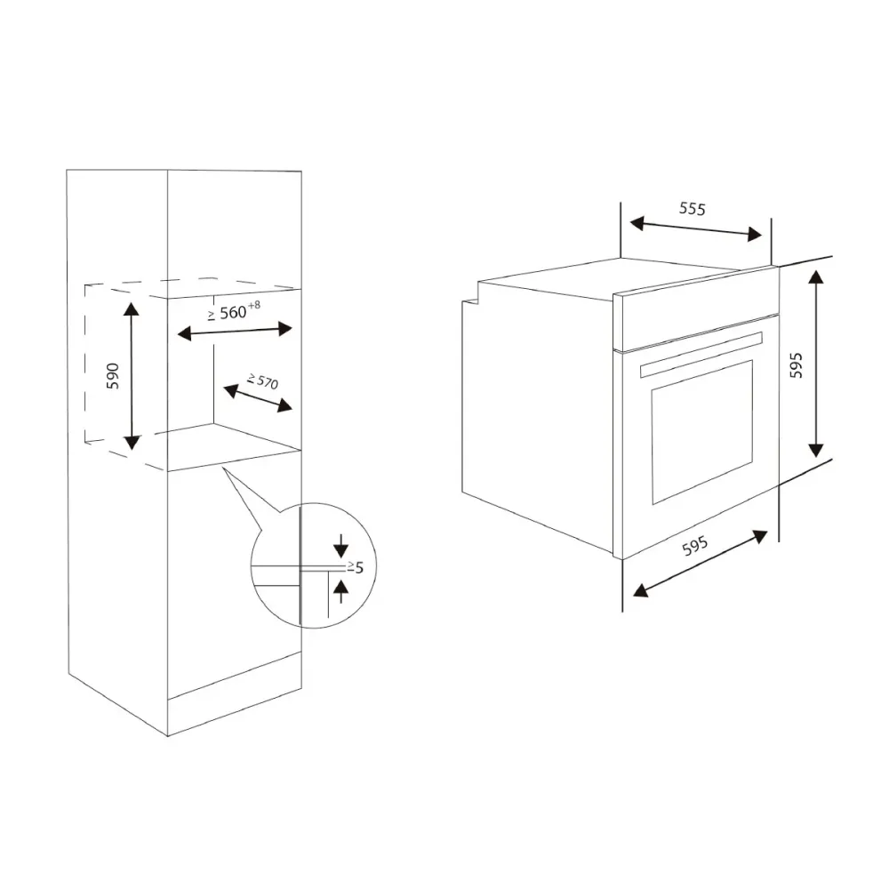 Horno Aspes AHM10700DCB 69L 10 programas display táctil blanco 59,5 cm