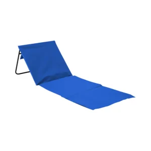 Leñ para Asador Esterilla Plegable de Playa Acolchada con Respaldo Azul 153x51x42cm Thinia Home
