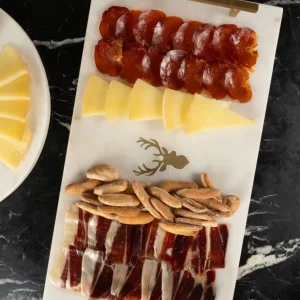Bandeja Rectangular De Mármol Con Diseño De Ciervo con Riego Integrado