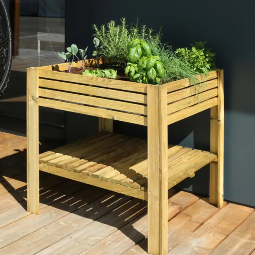 Estructura Modular para Huerto urbano elevado de madera Kub 80 cm 90 L