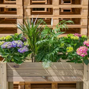 Jardineras Conectables Mesa De Cultivo De Madera 99x39x80 Cm 50l Toscares Autoclave - Madelea