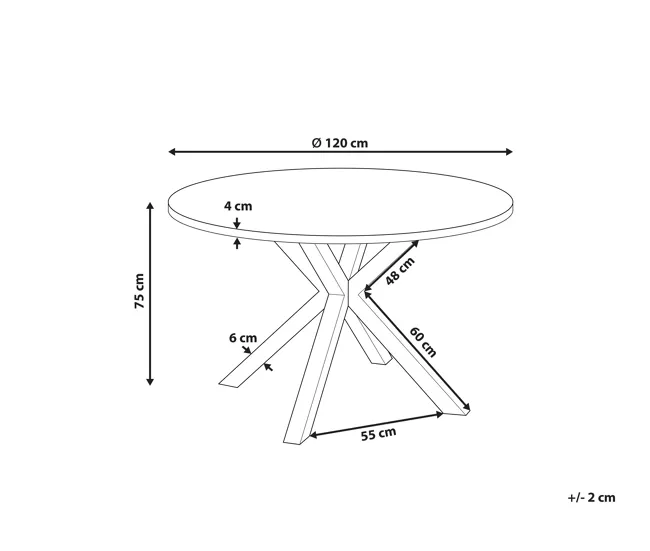 Jardineras Conectables Mesa de jardín blanca ⌀ 120 cm MALETTO