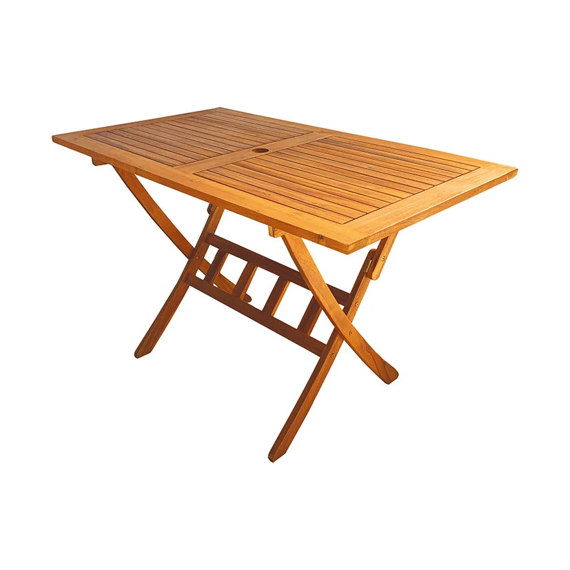 Mesa de acacia serie Mediterráneo 120x70 con Riego Integrado