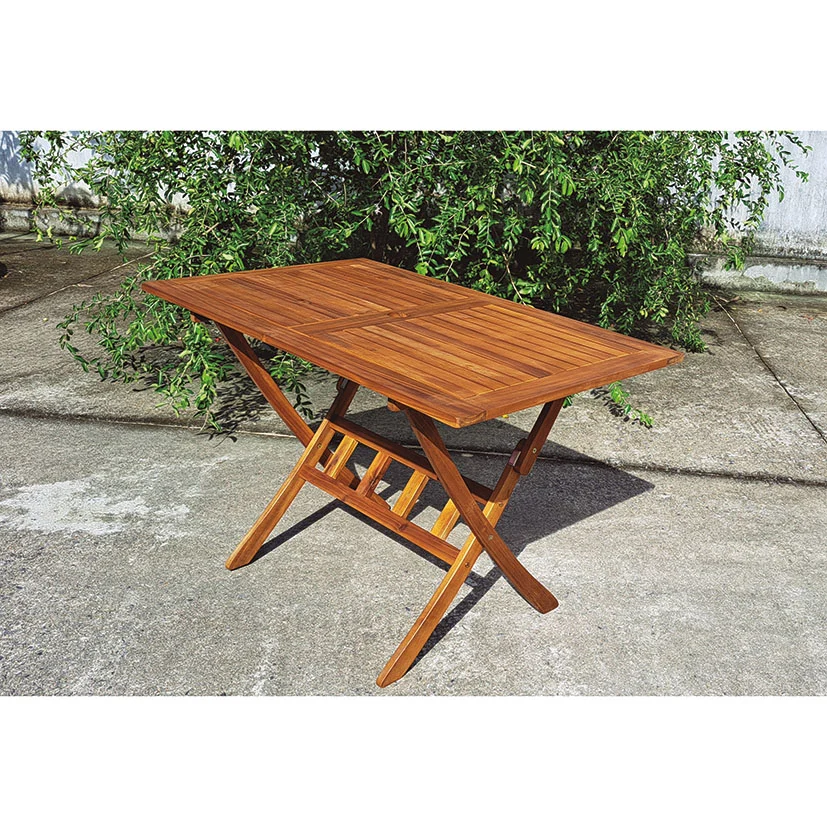 Mesa de acacia serie Mediterráneo 120x70 con Riego Integrado