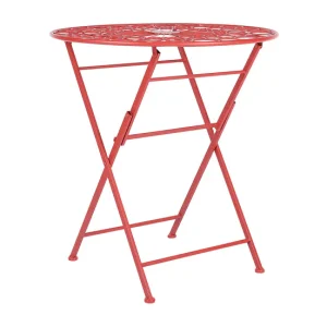 Mesa de balcón de metálico rojo ø 70 cm SCARIO