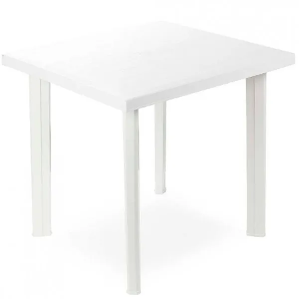 Mesa cuadrada Progarden resina blanca 80x80x72 cm