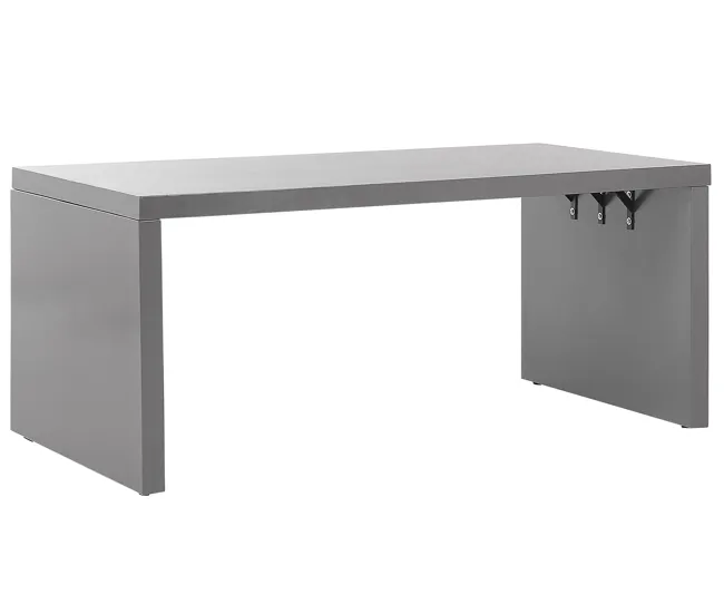 Mesa de jardín de cemento reforzado gris 180 x 90 cm TARANTO con Sistema de Drenaje