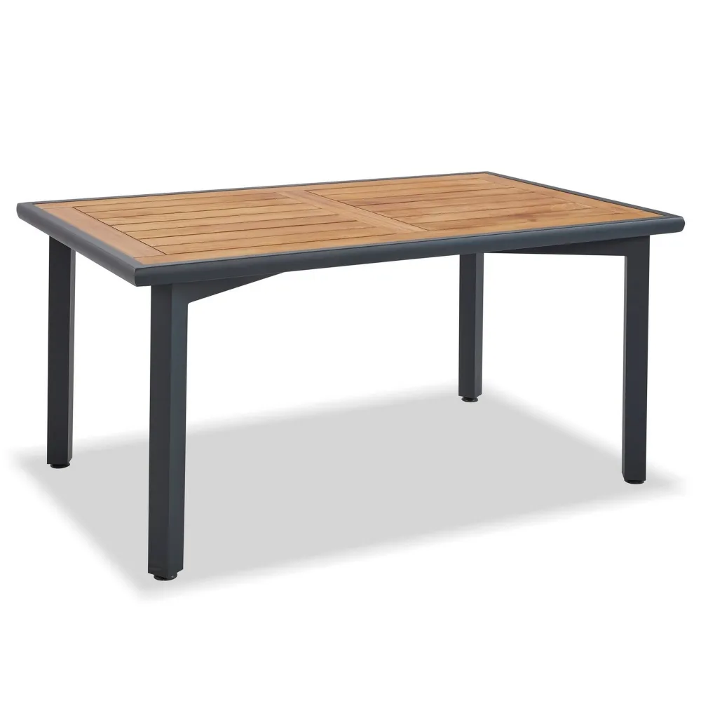 Wellhome mesa de jardínantracita 155x75x95 cm