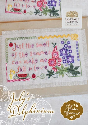 Kit de Herramientas Mini July’s Delphinium - Gráfico Punto de Cruz - Cottage Garden Samplings