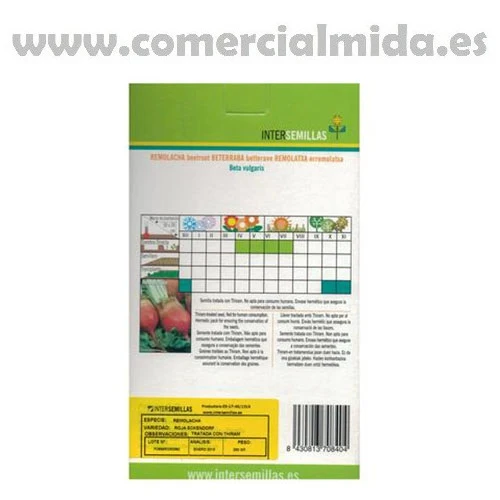 Lámpara LED de Espectro Completo Semillas de REMOLACHA FORRAJERA AMARILLA Intersemillas 250g