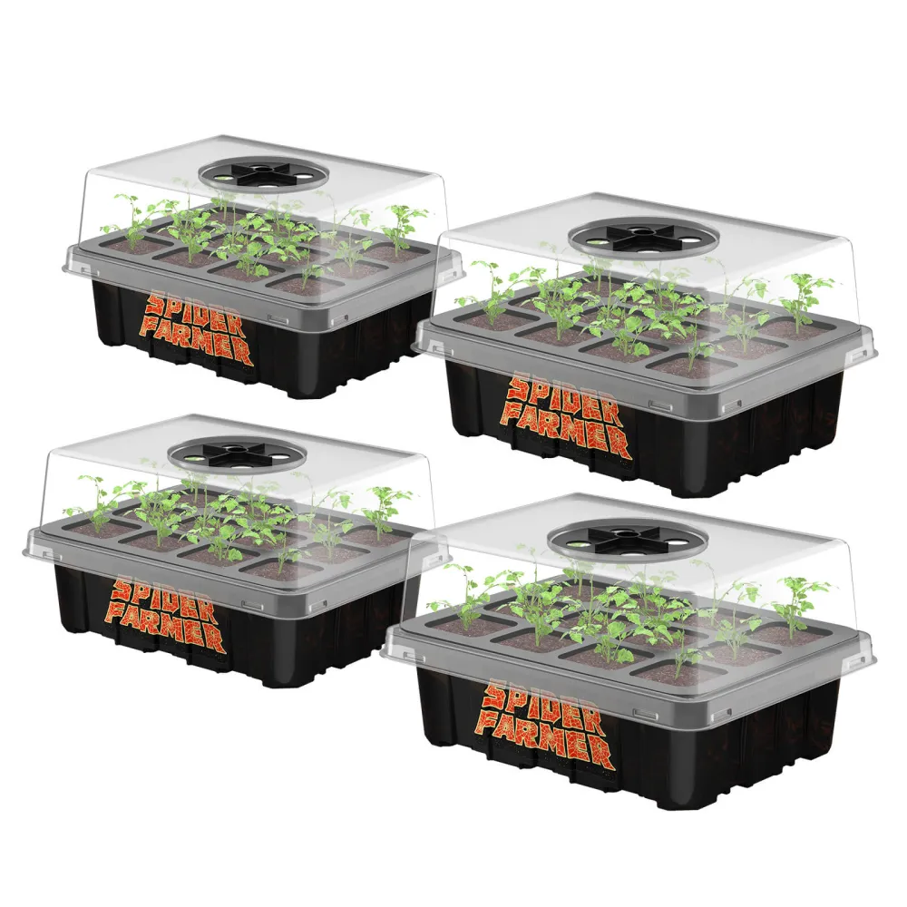 Sustrato Especializado Spider Farmer | Seed Starting Trays - Bandejas de germinación reutilizables para cultivo indoor