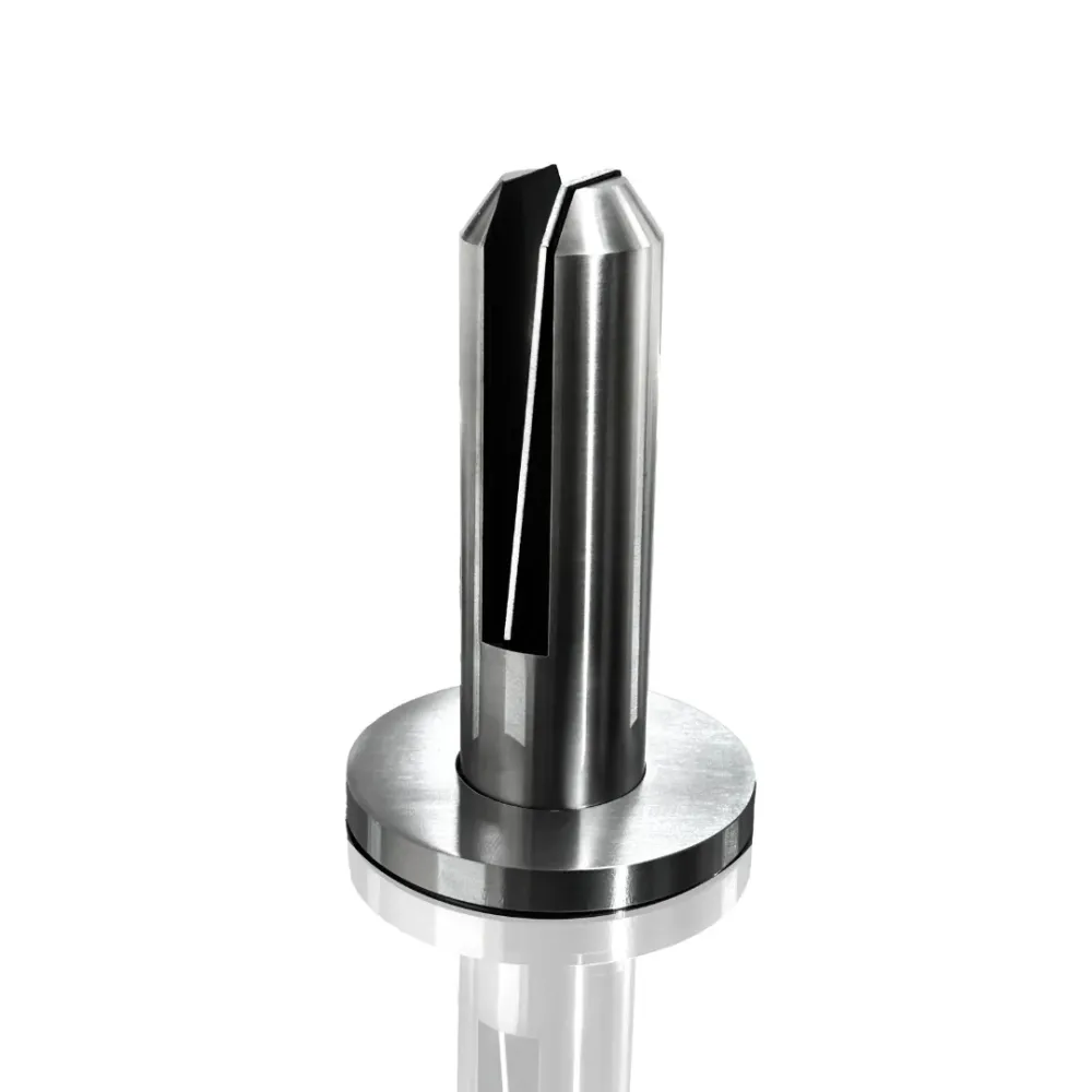 Miniposte Redondo de 16cm de Esbelto Para Barandal de Cristal Templado de 8 14mm herralum