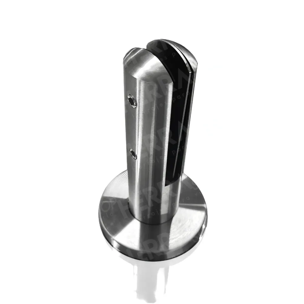 MiniPoste Redondo de 17.8cm de extenso para Barandal de Vidrio Templado de 8 14mm