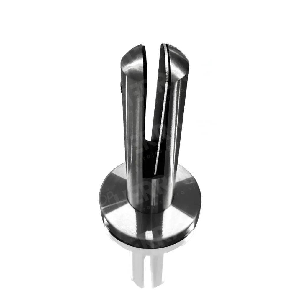 MiniPoste Redondo de 17.8cm de extenso para Barandal de Vidrio Templado de 8 14mm