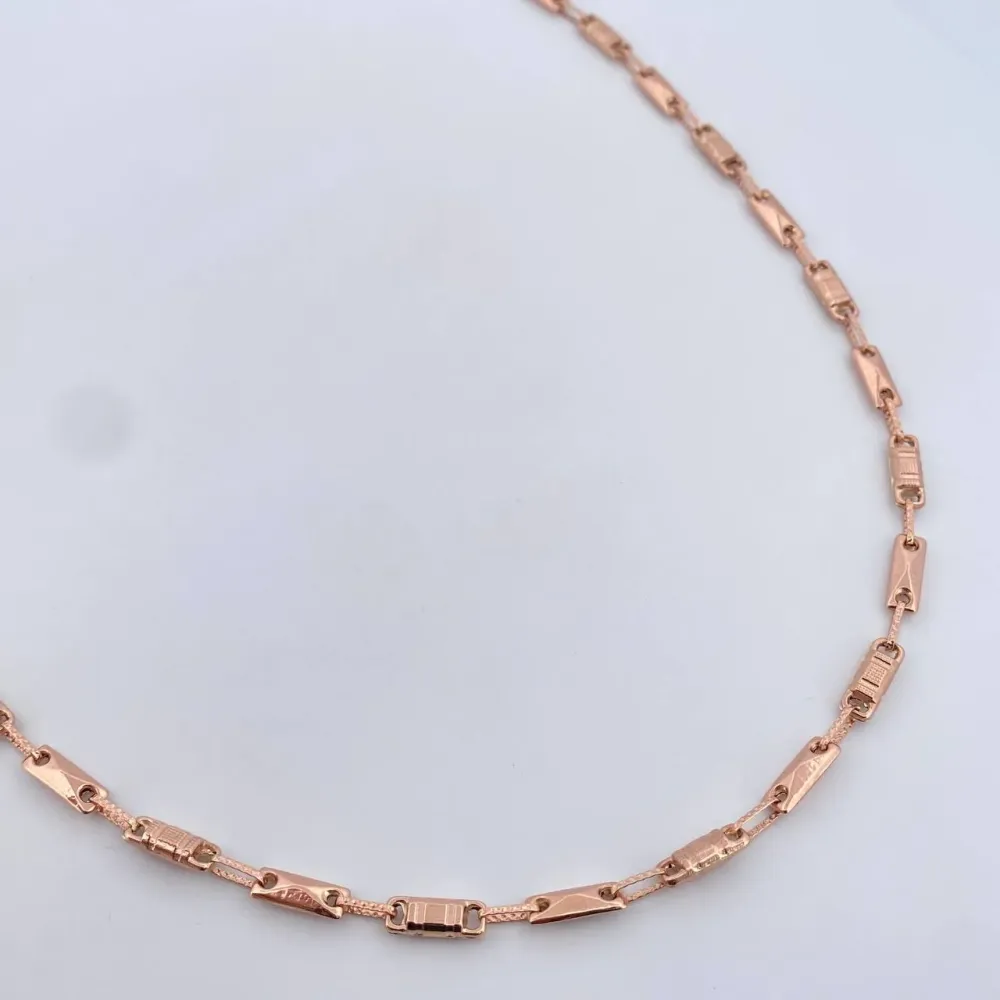 Cadena Rustica Barril 9.75gr / 60.8cm / 3.6mm Oro Rosa 18K $ con 10 Aspersores Incluidos