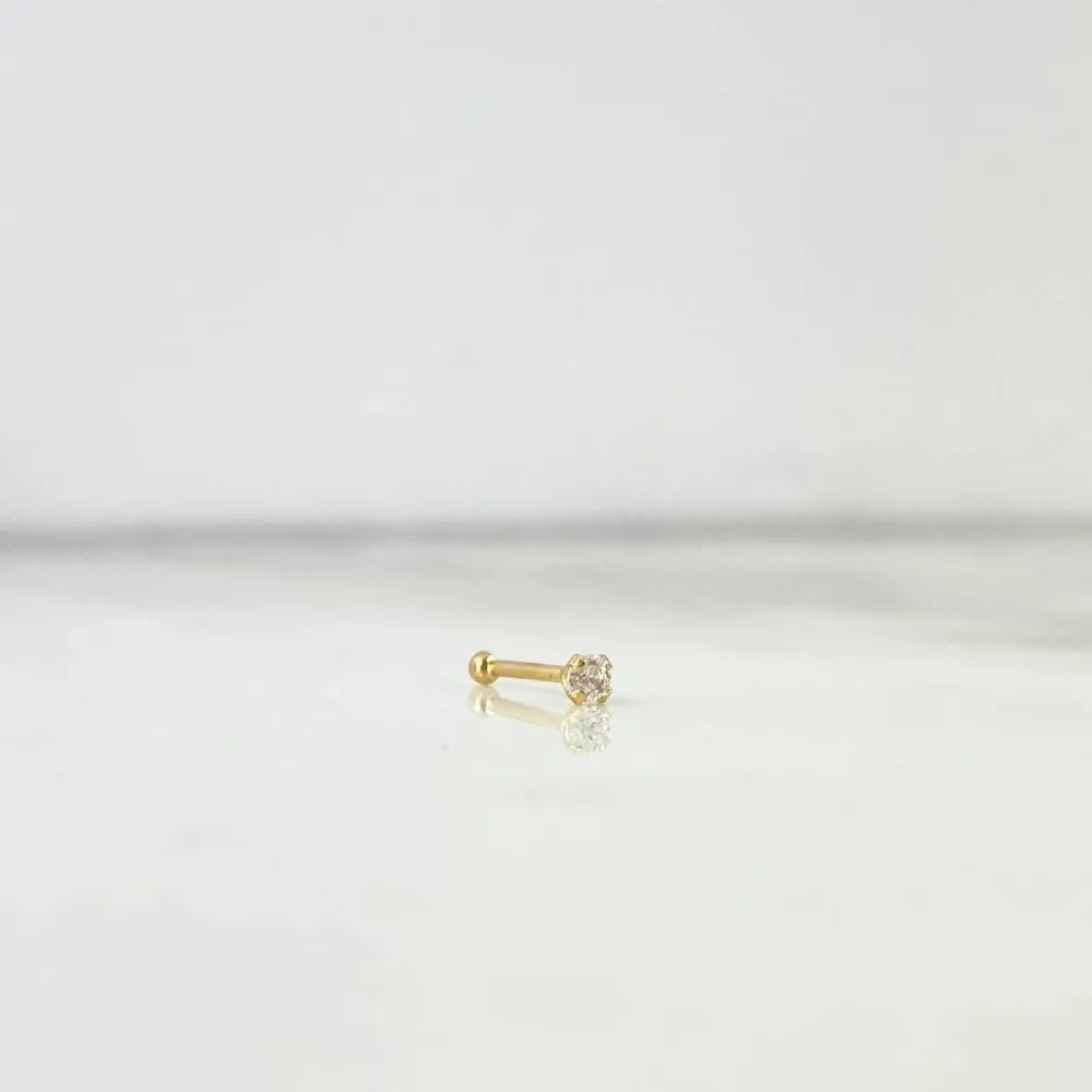 Difusor de Bajo Caudal Piercing Chispa Lineal 0.15gr / 0.7cm / 1mm Circon Blanco Oro Amarillo (Joya)