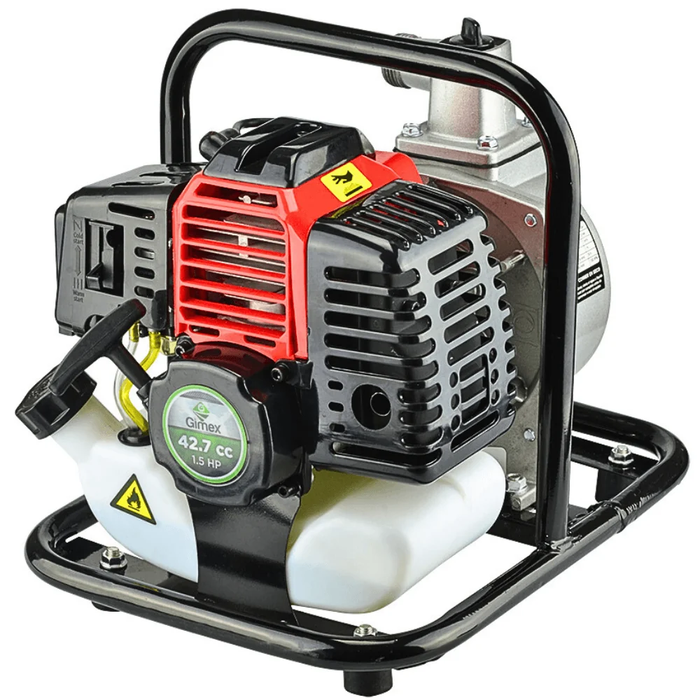 Equipo De Riego Motor Gasolina 2 Tiempos 42.7cc 1.59HP Caudal 125L/Minuto con Instalación en Minutos