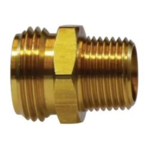 3/4 Male Garden Hose 3/4 Male NPTF Brass Straight Duro MIP ADPT 30063