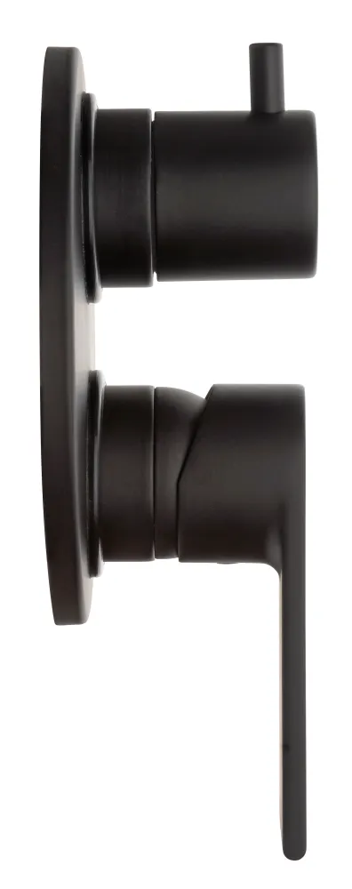 Mezclador empotrado para ducha con desviador en acabado negro mate Tonino Lamborghini colección Laguna