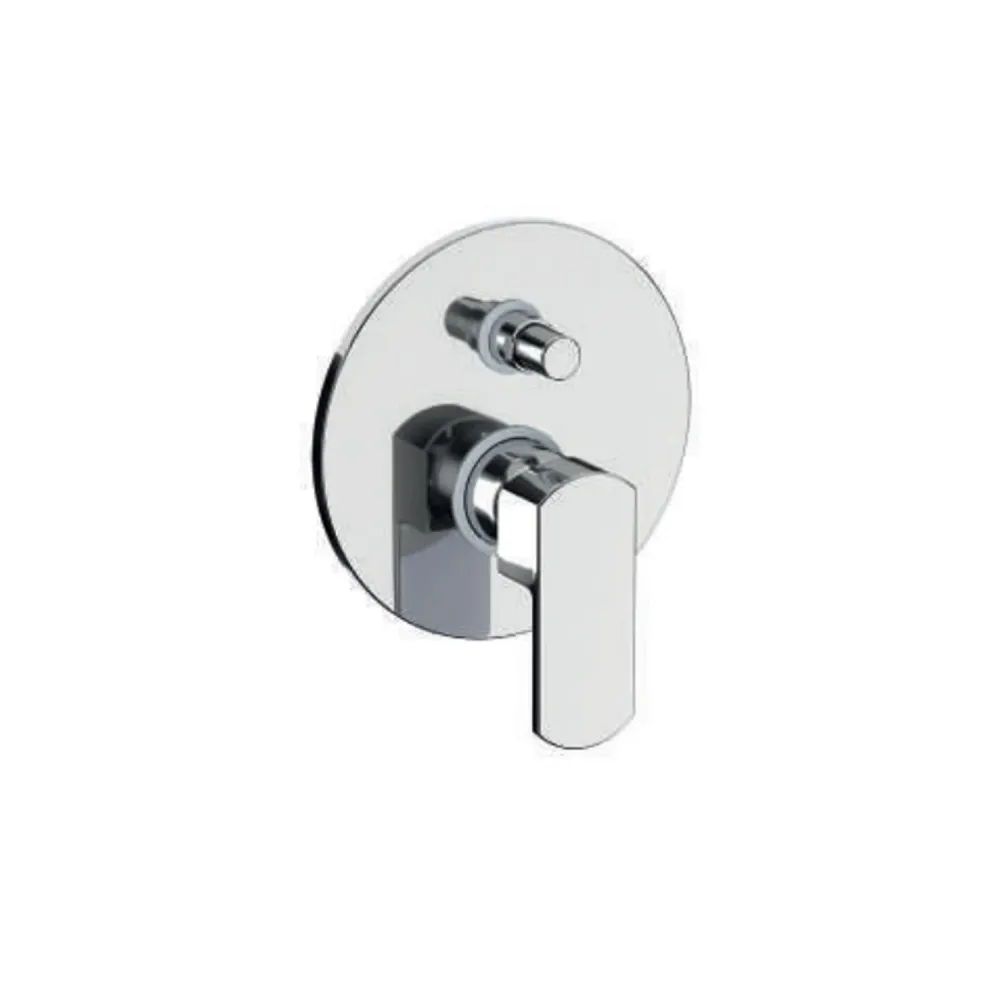 Mezclador monomando empotrado para ducha con desviador RubiFlux serie Dema - Cromo