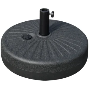 Outsunny Base de Sombrilla de Jardín Rellenable de Agua 22 kg Soporte de Parasol Redondo Apto para Postes de 38mm/48mm Por...