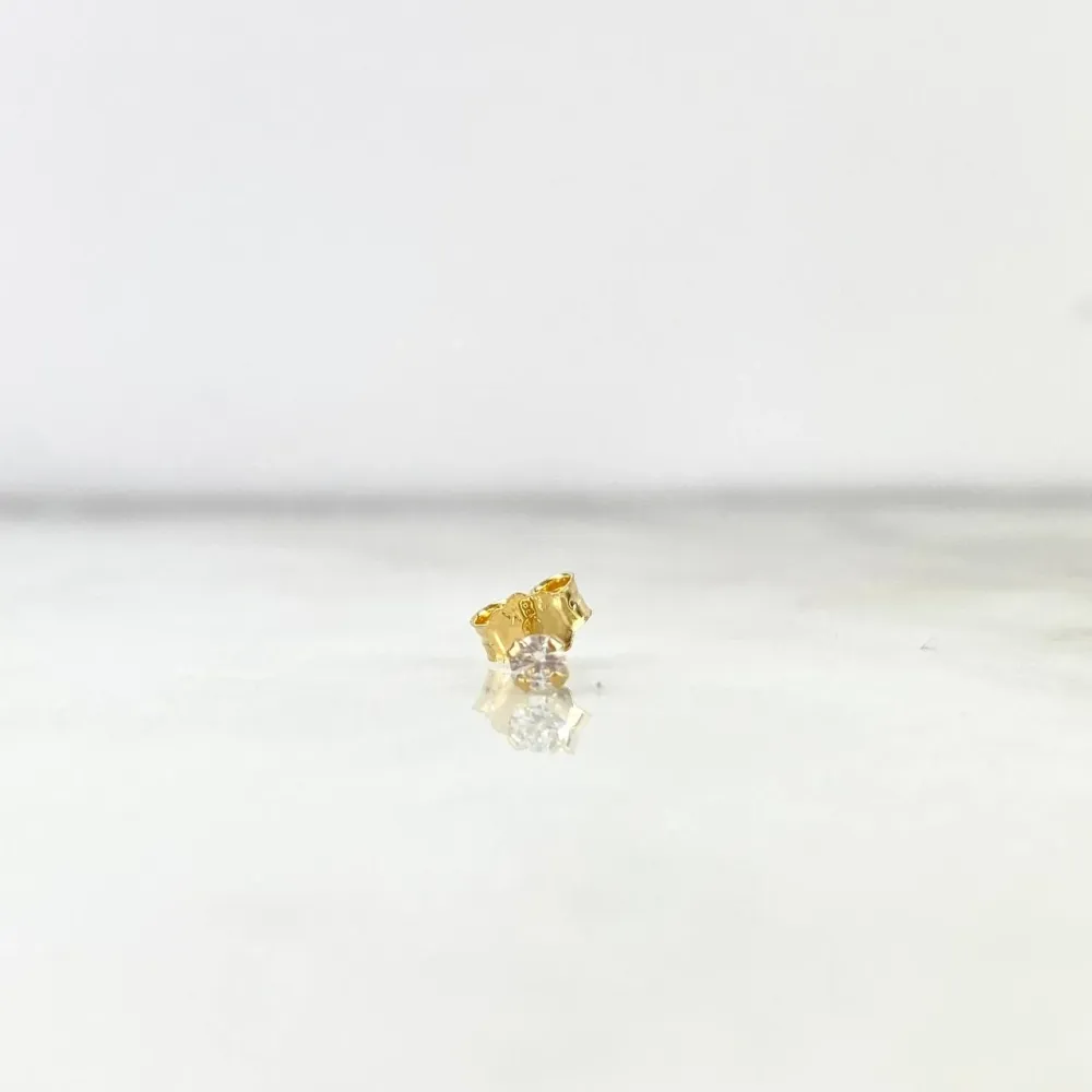 Piercing Chispa Lineal 0.25gr / 0.7cm / 0.8mm Circon Blanco Broche Mariposa Oro Amarillo (Joya) RainBird
