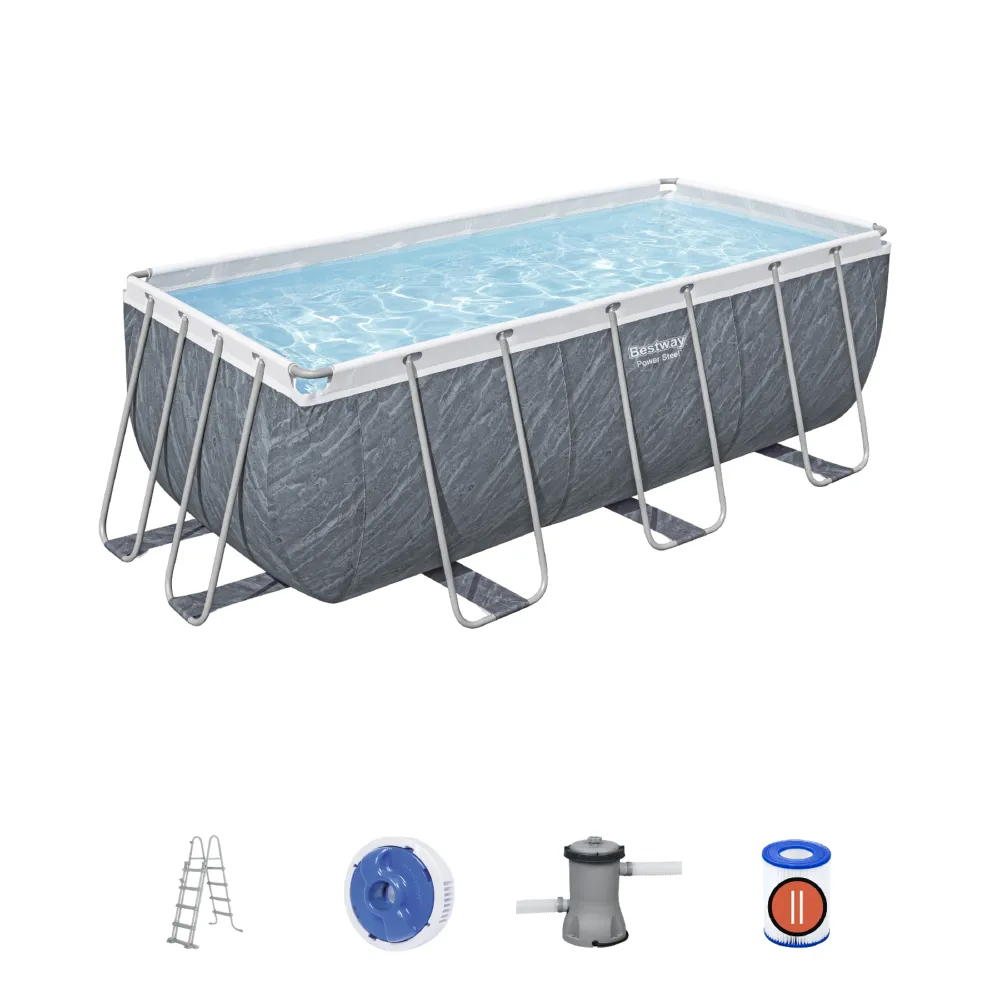 Piscina desmontable Bestway power metal 412x201x122 cm con depuradora de ca