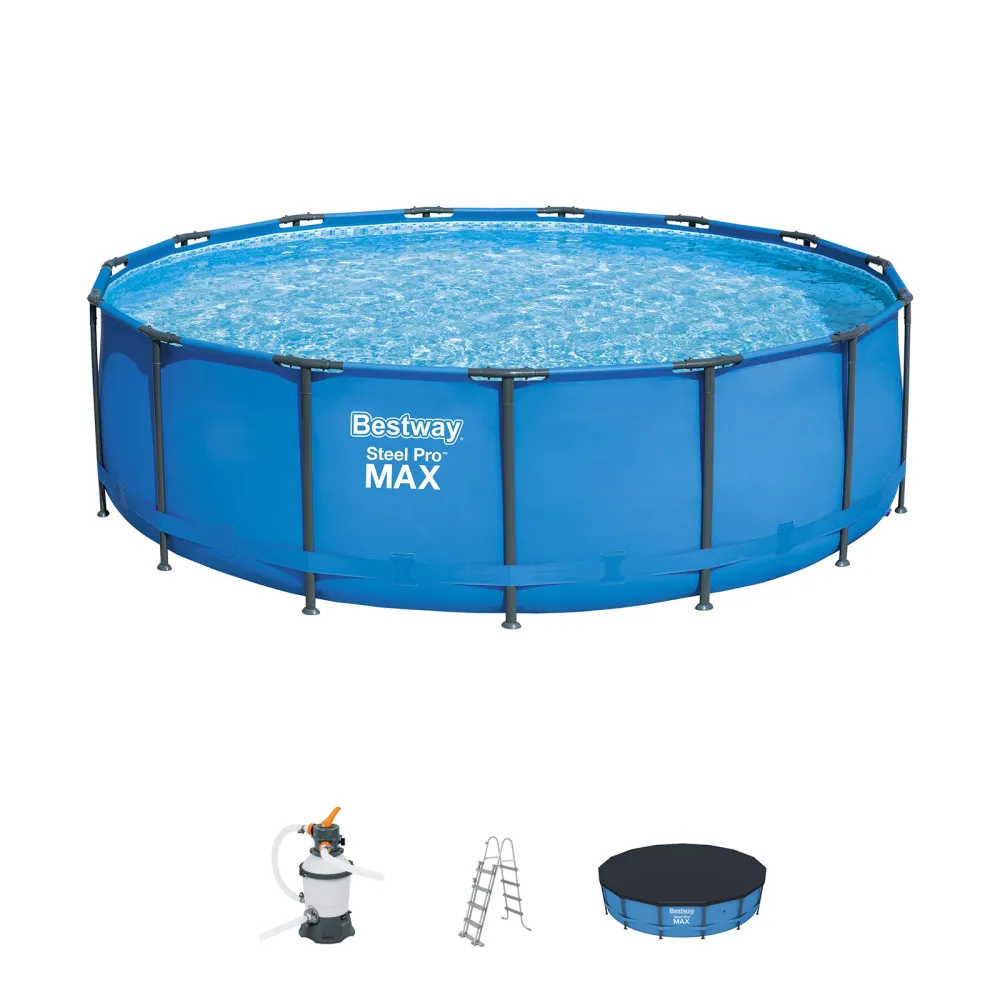 Piscina desmontable tubular Bestway acero pro 457x122 cm depuradora de aren
