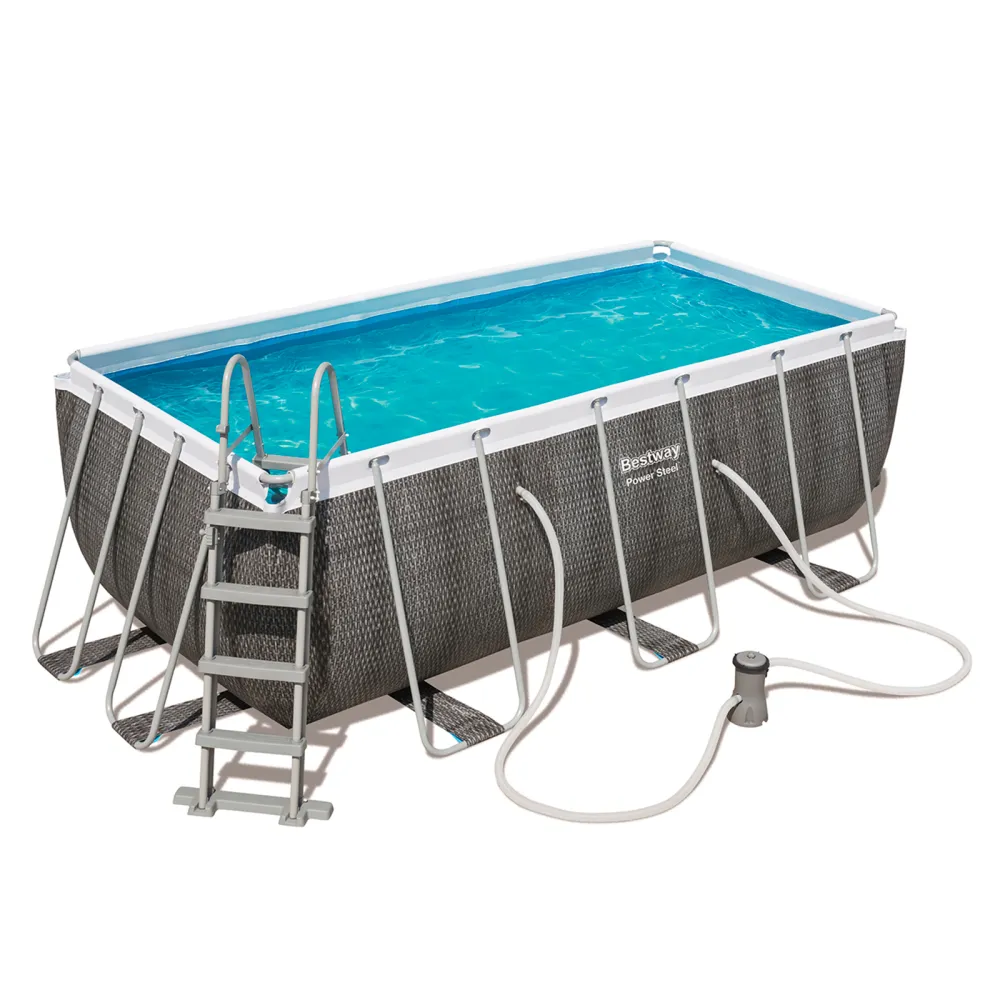 Piscina desmontable tubular Bestway power metal 412x201x122 cm depuradora d