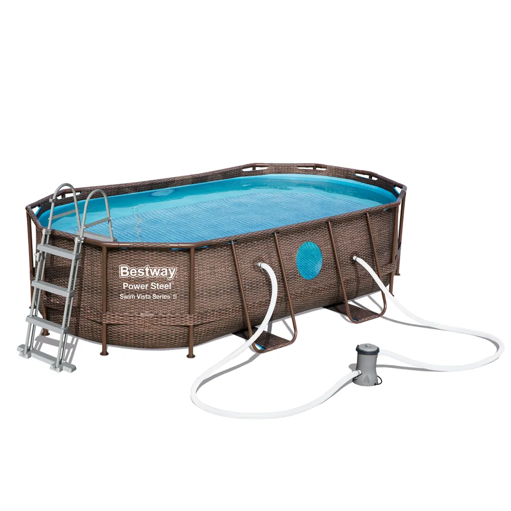 Piscina desmontable tubular Bestway power metal 427x250x100 cm depuradora c
