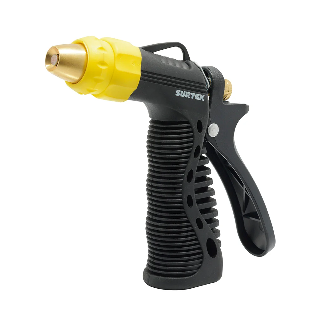 Pistola para riego con recubrimiento de PVC con boquilla metálica regulable 3/4" GHT Surtek con 10 Aspersores Incluidos
