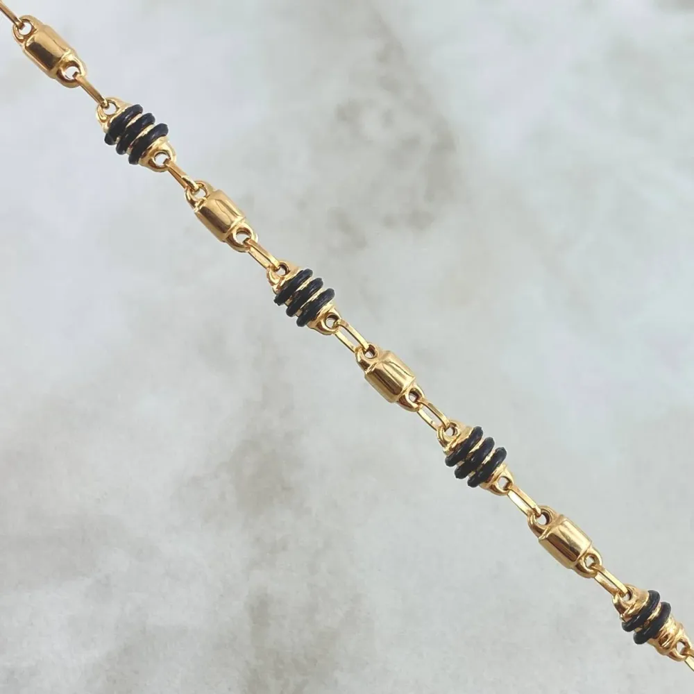 Profesional Certificado Pulso Rustico Barril Liso 2.9gr / 19.5cm / 3.9mm Cauchos Negros Oro Amarillo 18K