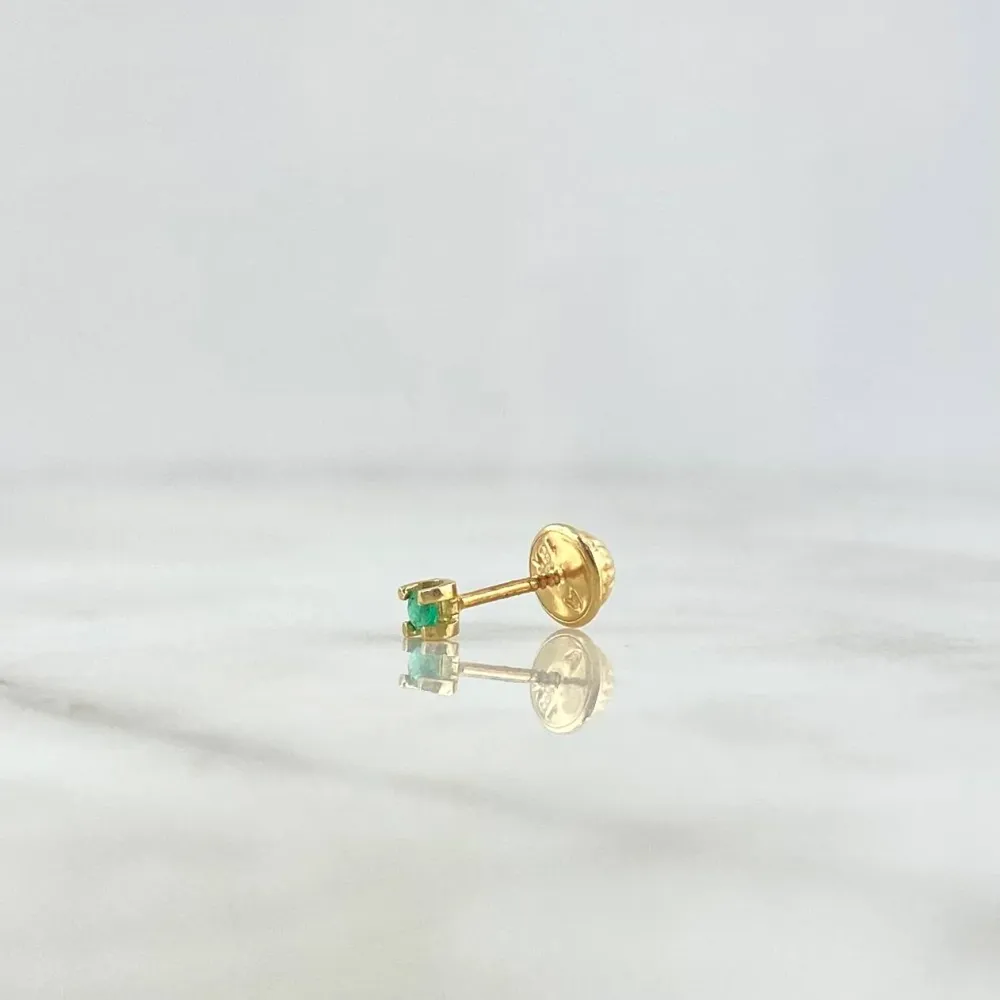 Topo Chispa 0.25gr / 3mm Esmeralda 3 Puntos Oro Amarillo (Joya) con 10 Aspersores Incluidos