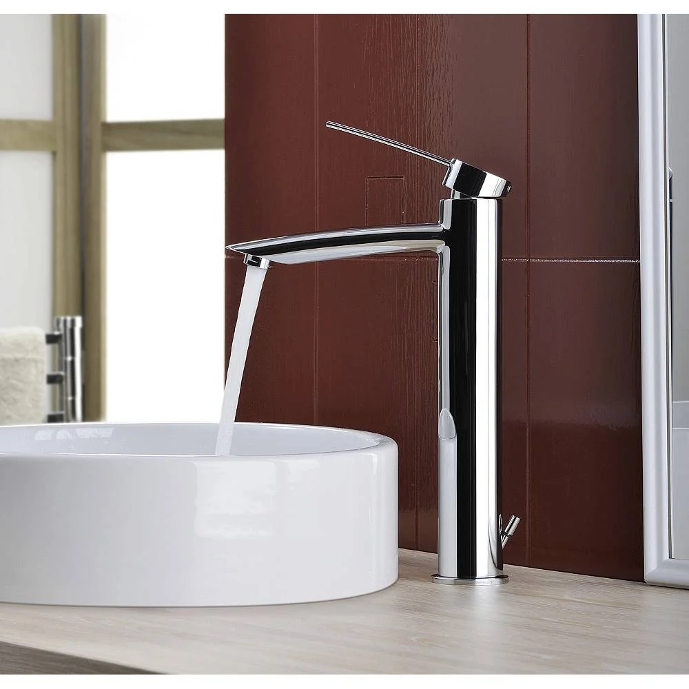 Miscelatore lavabo prolungato con scarico serie Berry modello BR085CR cromato Paffoni
